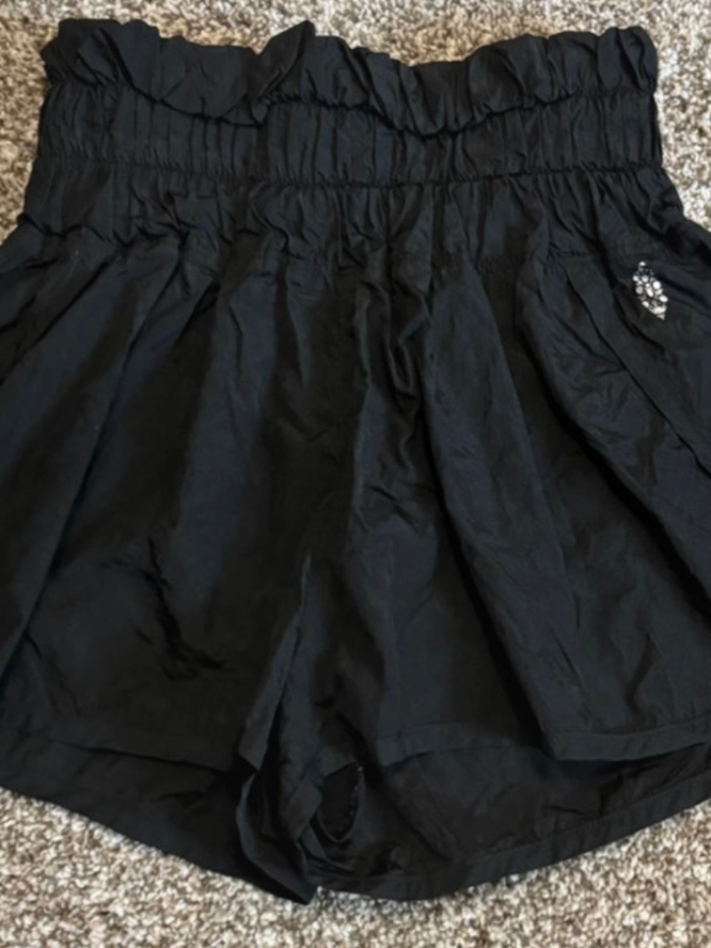 🖤 Free People Movement Black High-Waisted Athletic Shorts – Size Small